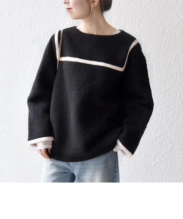 《追加予約》SHIPS any: バイカラー セーラー デザイン プルオーバー