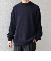 SHIPS any: LOUNGE FOX シャギー セミモックネック ニット◆