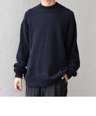 SHIPS any: LOUNGE FOX シャギー セミモックネック ニット◆
