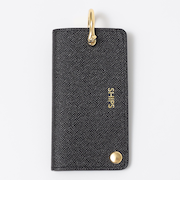 【WEB限定】SHIPS:【SAFFIANO LEATHER】シャックル 2トーン キーケース