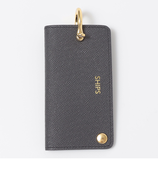 【WEB限定】SHIPS:【SAFFIANO LEATHER】シャックル 2トーン キーケース