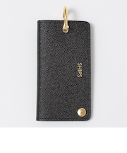 【WEB限定】SHIPS:【SAFFIANO LEATHER】シャックル 2トーン キーケース