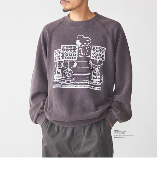 【SHIPS別注】AIRTOWNE: ピーナッツ ヴィンテージ スウェット