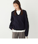 《予約》SHIPS Colors:〈手洗い可能〉畦 スキッパー ニット◆