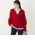 《予約》SHIPS Colors:〈手洗い可能〉畦 スキッパー ニット◆
