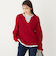 《予約》SHIPS Colors:〈手洗い可能〉畦 スキッパー ニット◆