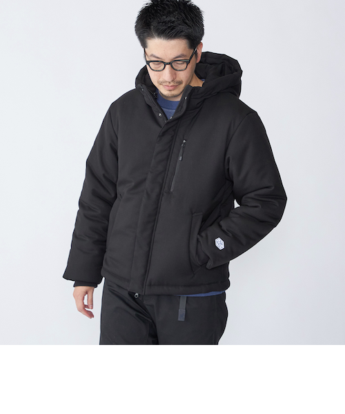 SHIPS: 中綿 ウールブレンド パデッド フード ジャケット WEB限定】SHIPS: 中綿 ウールブレンド パデッド フード ジャケット