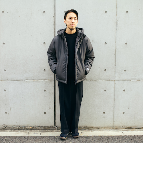 WEB限定】SHIPS: 中綿 ウールブレンド パデッド フード ジャケット