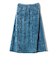 SHIPS Primary Navy Label:〈手洗い可能〉クラッシュ ベロア スカート