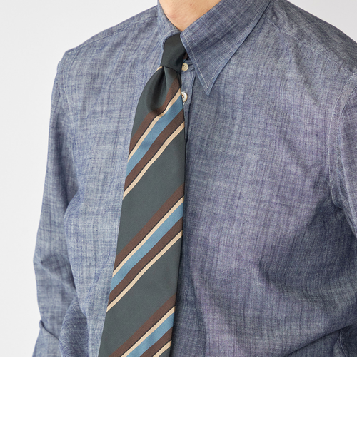 【新品】Holliday & Brown／レジメンタルタイ／ブラウン／ブルー 残り1点】 Holliday & Brown ( ホリデーアンドブラウン ) ネクタイ