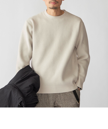 SHIPS:  〈手洗い可能〉 モール クルーネック ロングスリーブ