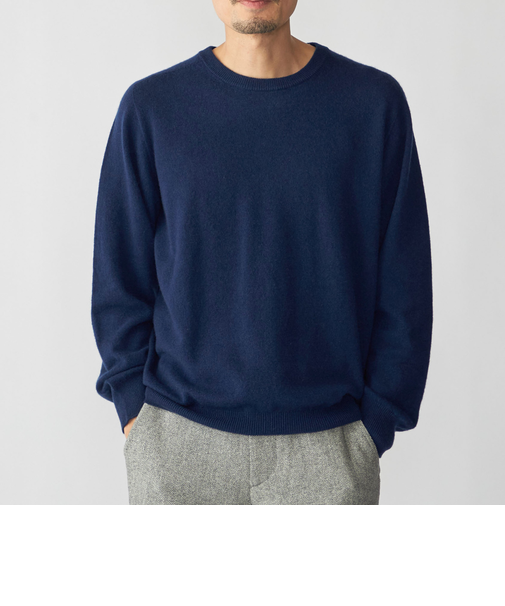 SHIPS: 〈手洗い可能〉12ゲージ ホールガーメント カシミヤ クルーネック