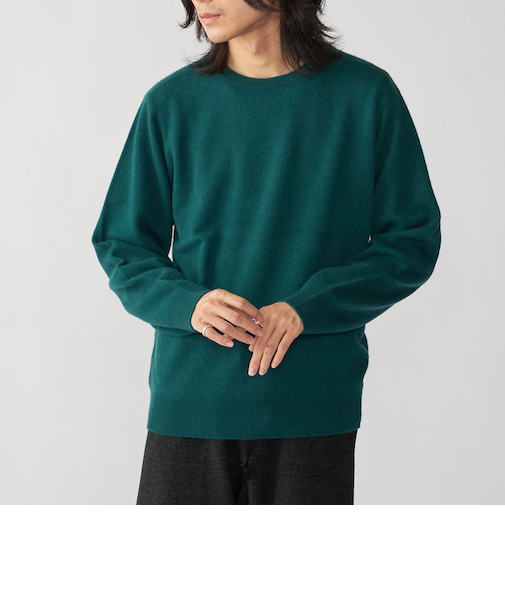 SHIPS: 〈手洗い可能〉12ゲージ ホールガーメント カシミヤ クルーネック