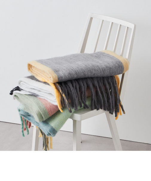 SHIPS any:〈手洗い可能〉ボリューム シャギー スイッチ マフラー (ユニセックス)◇