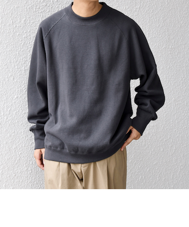 SHIPS any: ヴィンテージライク 裏起毛 セミモックネック ラグラン スウェット◇