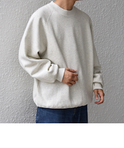 SHIPS any: ヴィンテージライク 裏起毛 セミモックネック ラグラン スウェット◇