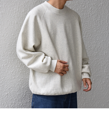 SHIPS any: ヴィンテージライク 裏起毛 セミモックネック ラグラン スウェット◇
