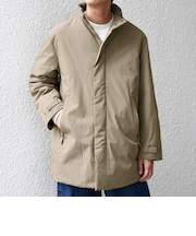 【WEB限定】SHIPS any:〈撥水/防風等〉多機能 スタンドカラー ダウン ミドル コート 25AW◆