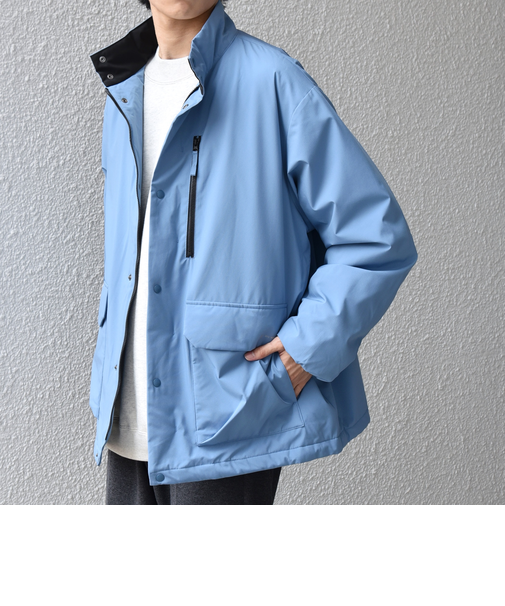 SHIPS any:〈撥水/防風等〉多機能 中綿 2トーン スタンド ブルゾン 25AW◇