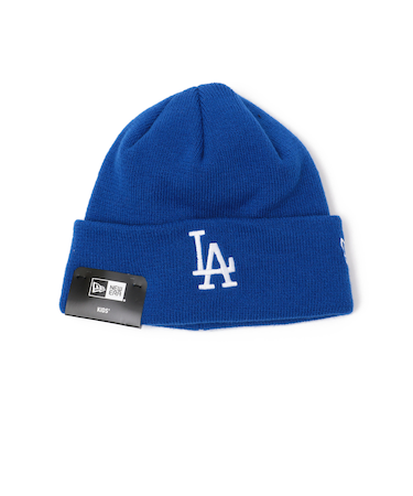 NEW ERA: ベーシック MLB ロゴ 刺繍 ニットキャップ <KIDS>