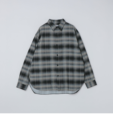 City Ambient Products: 〈洗濯機可能〉レギュラー プリント フランネル チェック シャツ