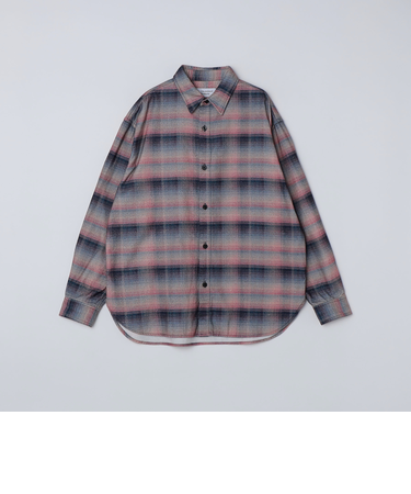 City Ambient Products: 〈洗濯機可能〉レギュラー プリント フランネル チェック シャツ
