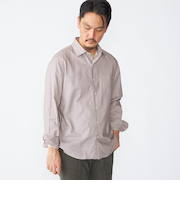 SHIPS: プリント ワイドカラー シャツ