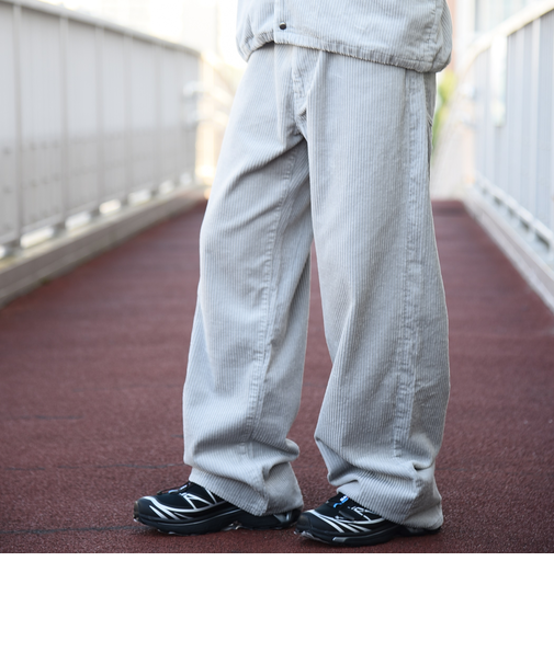 City Ambient Products:〈手洗い可能〉コーデュロイ バギー ストレート パンツ