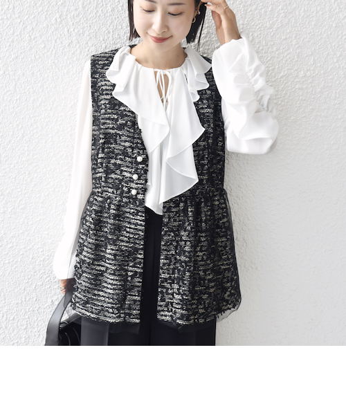 SHIPS別注】troisiemeCHACO: チュール ジレ（セレモニー対応可