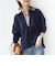 《予約》【WEB限定】〈手洗い可能〉サイド スリット ゴールド 釦 ポロ ニット
