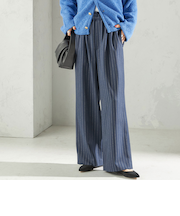 〈手洗い可能〉スラブ ツイル イージー スラックス パンツ