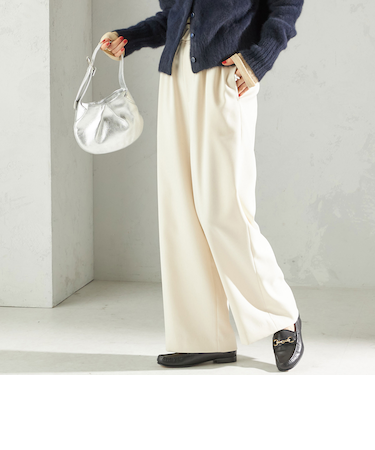 〈手洗い可能〉スラブ ツイル イージー スラックス パンツ