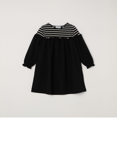 SHIPS any:〈洗濯機可能〉ボーダー/ソリッド 切り替え ワンピース<KIDS>