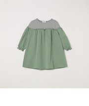 SHIPS any:〈洗濯機可能〉ボーダー/ソリッド 切り替え ワンピース<KIDS>