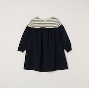 SHIPS any:〈洗濯機可能〉ボーダー/ソリッド 切り替え ワンピース<KIDS>