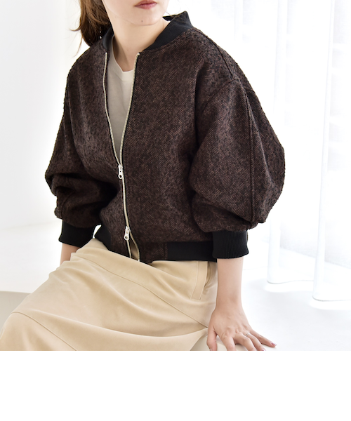 予約》quaranciel: ツイード ダブル ジップ ブルゾン｜シップス
