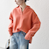 《予約》SHIPS any:〈手洗い可能〉スキッパー デザイン プルオーバー ニット