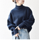 《予約》SHIPS any:〈洗濯機可能〉ハイネック ボリュームスリーブ ロングリブ ニット プルオーバー