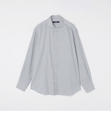 SHIPS Colors:コットン フランネル 小紋柄 プリント ワイドカラー シャツ