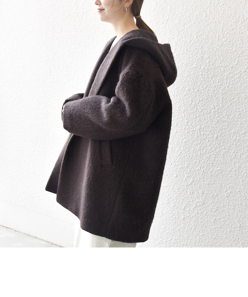 SHIPS any: シャギー フーディー ガウン コート｜シップスの通販