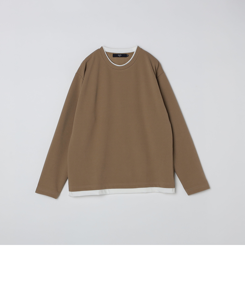 SHIPS Colors:フクレ ジャカード フェイクレイヤード ロンT