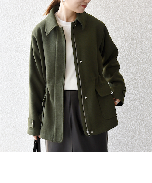 SHIPS any: メルトン ジップ フィールド コート|シップスの通販 SHIPS any: メルトン ジップ フィールド コート|シップスの通販