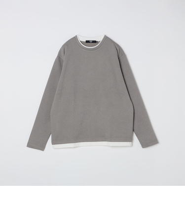 《一部追加予約》SHIPS Colors:リンクス フェイクレイヤード ロンT◆