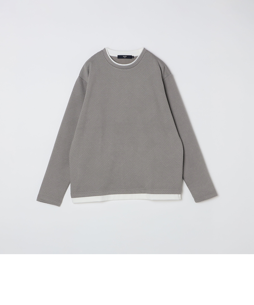 《一部追加予約》SHIPS Colors:リンクス フェイクレイヤード ロンT◆