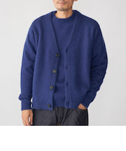 SHIPS: 5ゲージ ヤク ブレンド カーディガン