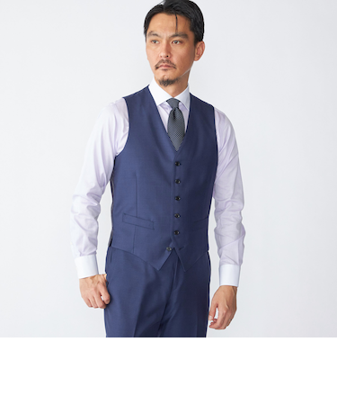 SHIPS: 御幸毛織 ファブリック FOUR SEASONS シャークスキン ベスト