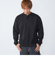 City Ambient Products: ダブルフェイス カノコ ヘンリーネック カットソー