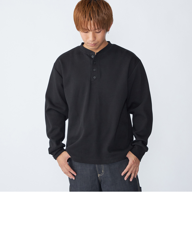 City Ambient Products: ダブルフェイス カノコ ヘンリーネック カットソー