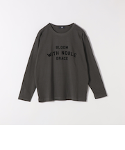 《追加予約》SHIPS Colors:〈洗濯機可能〉フロッキー プリント ロゴTシャツ（ロンT）