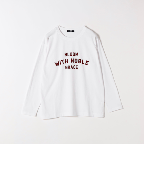 SHIPS Colors:〈洗濯機可能〉フロッキー プリント ロゴTシャツ（ロンT）